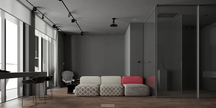 LA1H | Grey Minimalist Apartment Interior Design – Igor Sirotov Architects