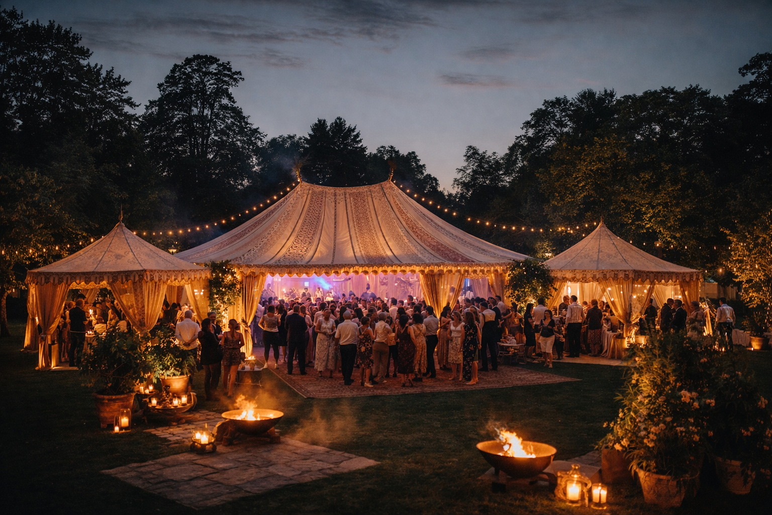 Luxurious Evening Party in Indian Marquee