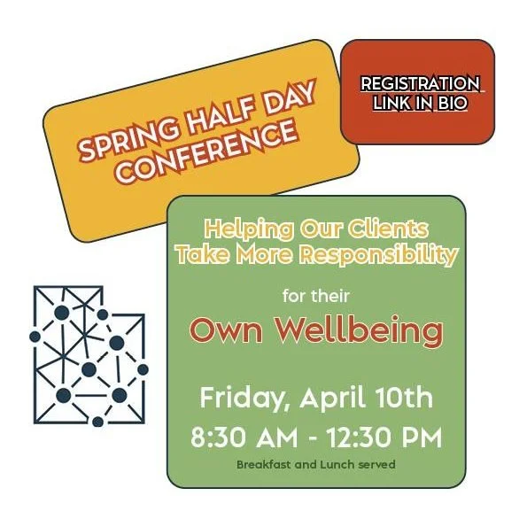 🌿 **Spring Half-Day Conference &ndash; Register Now!** 🌿

Join us on **Friday, April 10th, 2025** for an engaging and insightful half-day conference:

**"My Ex Was a Borderline and My Boss is a Narcissist: Helping Our Clients Take More Respons