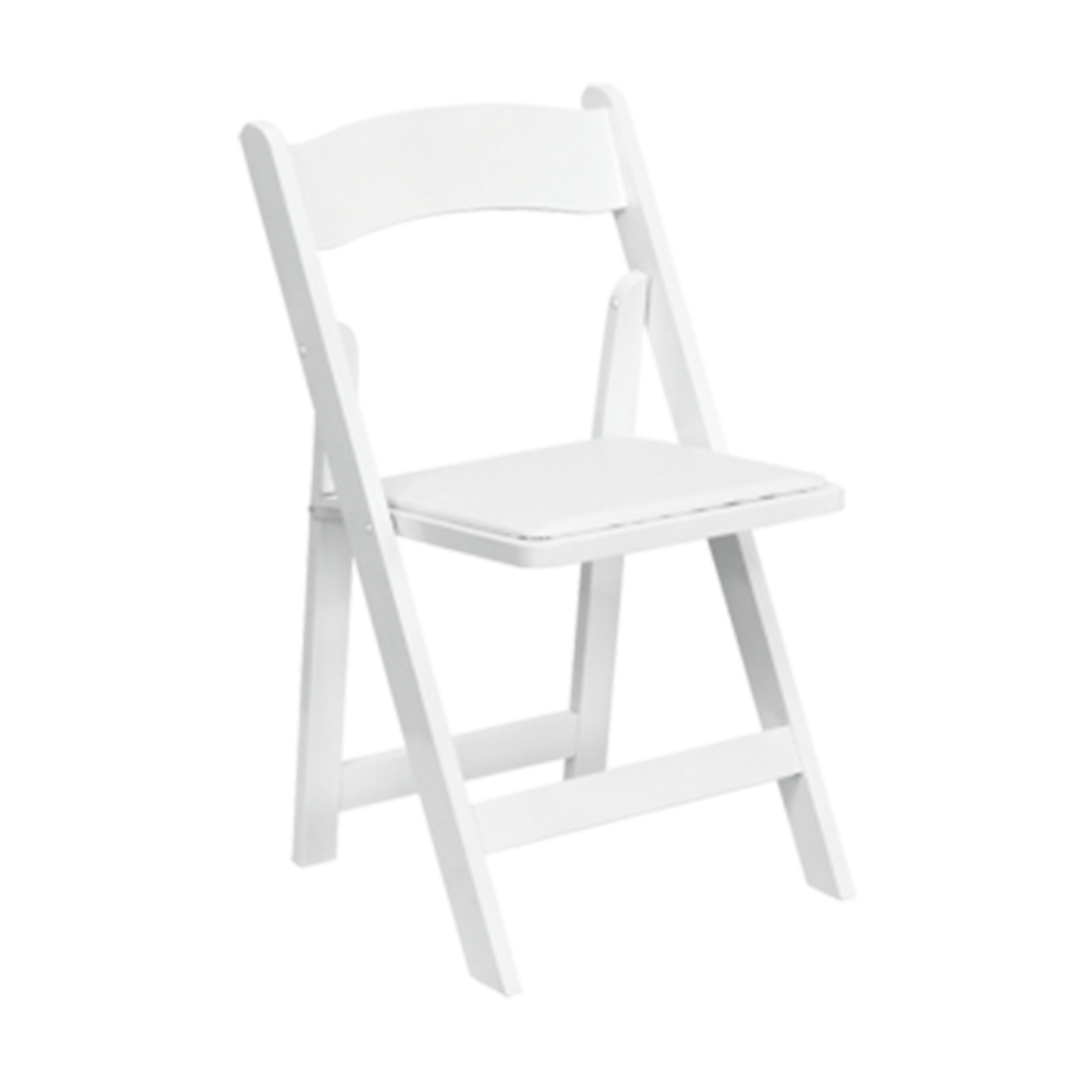White Padded Resin Garden Chair