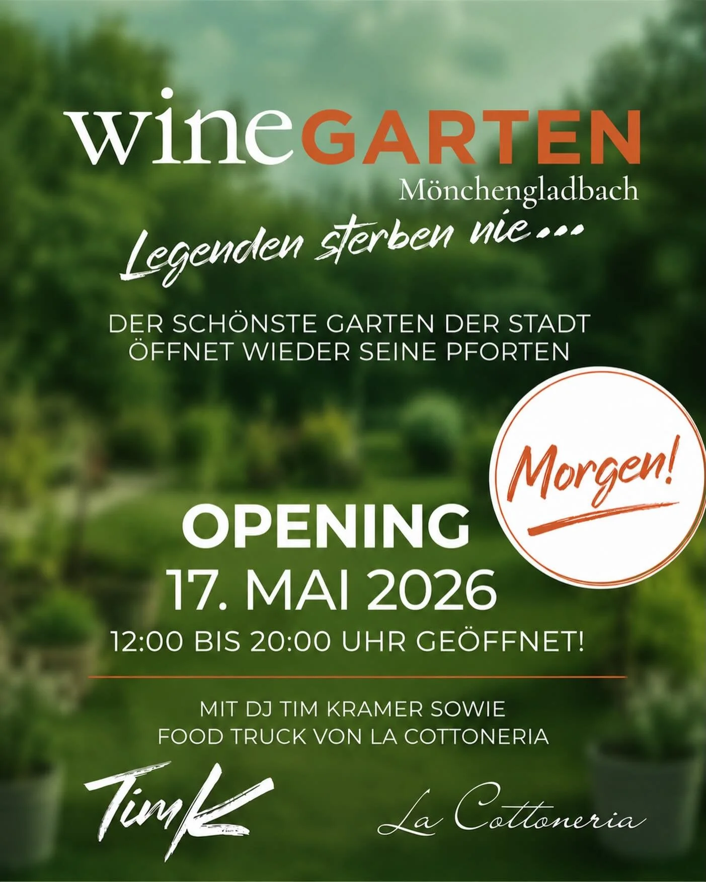 Legenden sterben nie&hellip; 🌿🍷

Und manchmal braucht ein perfekter Sonntag einfach genau den richtigen Ort.

Morgen feiern wir endlich das gro&szlig;e Opening unseres wineGARTEN im wundersch&ouml;nen Garten vom Haus Erholung mitten in M&ouml;nchen