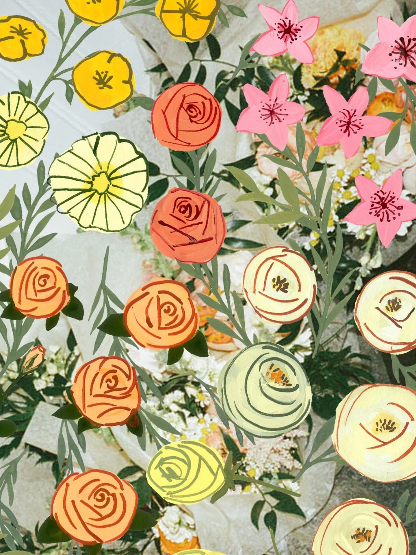 NYC Wedding floral mood board