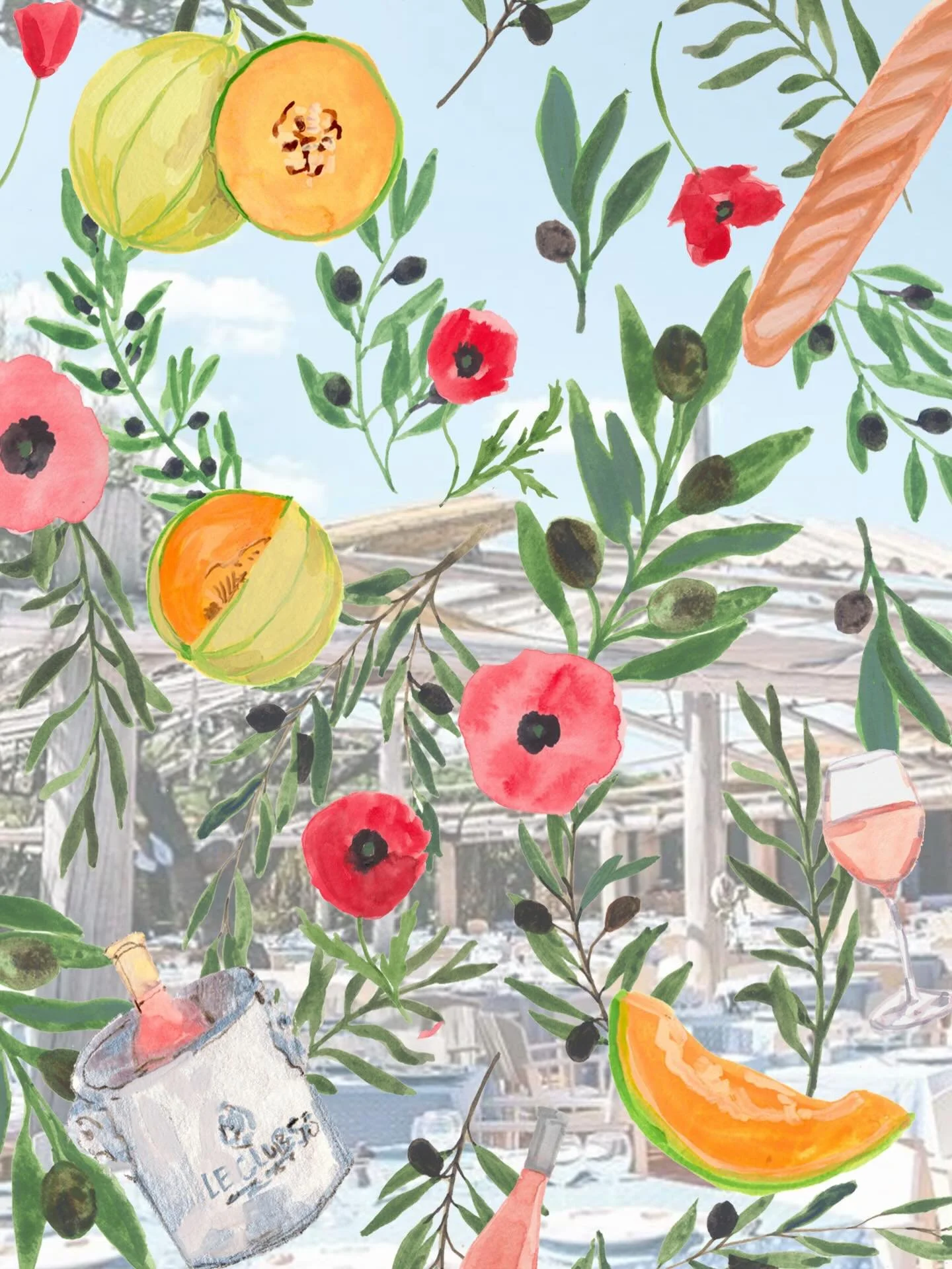 St. Tropez/Club 55 moodboard