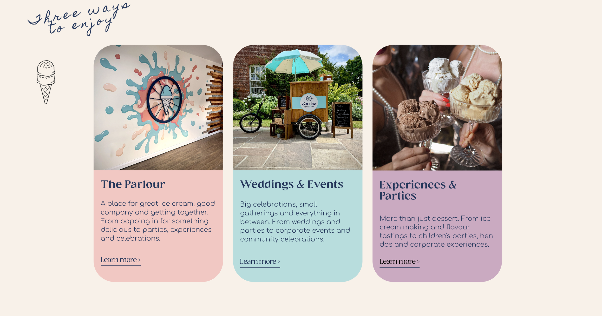 A Website for an Essex Gelato Business: Sundae Cycle &amp; Co.