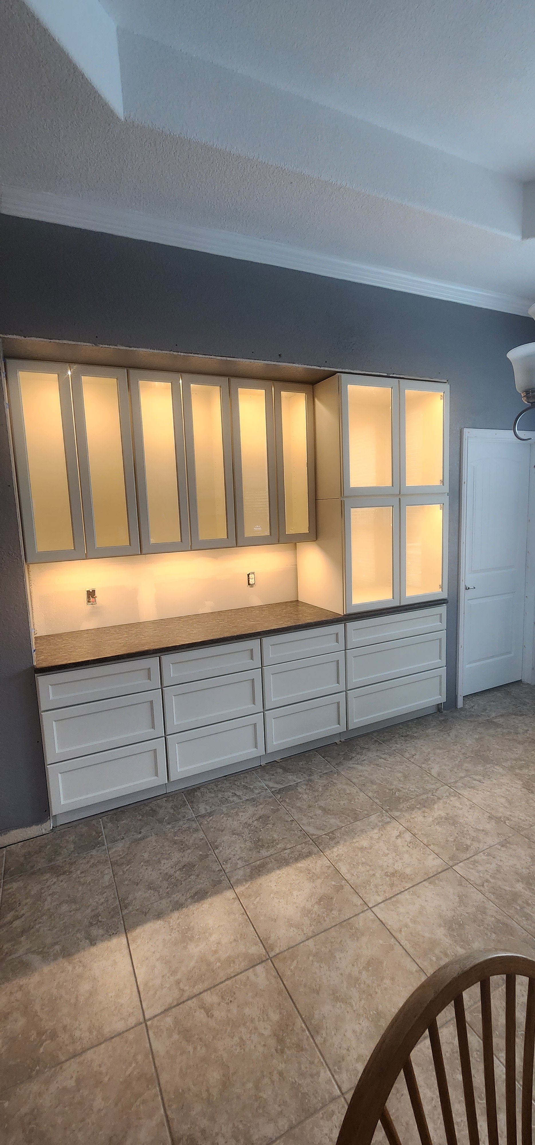 For Worth Dining Room Cabinet build out - after