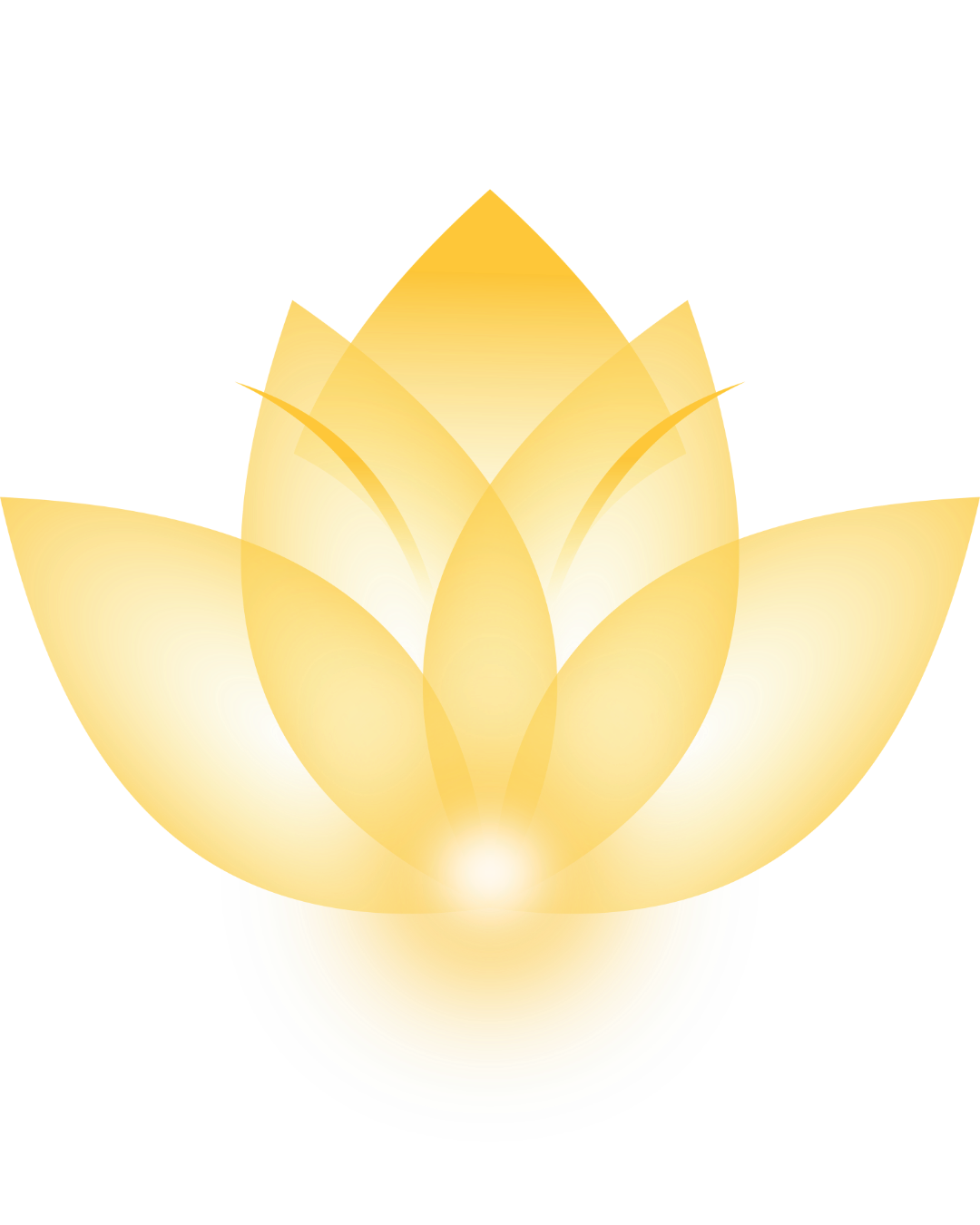 A digital illustration of a glowing yellow lotus flower with radiant light emanating from its center.