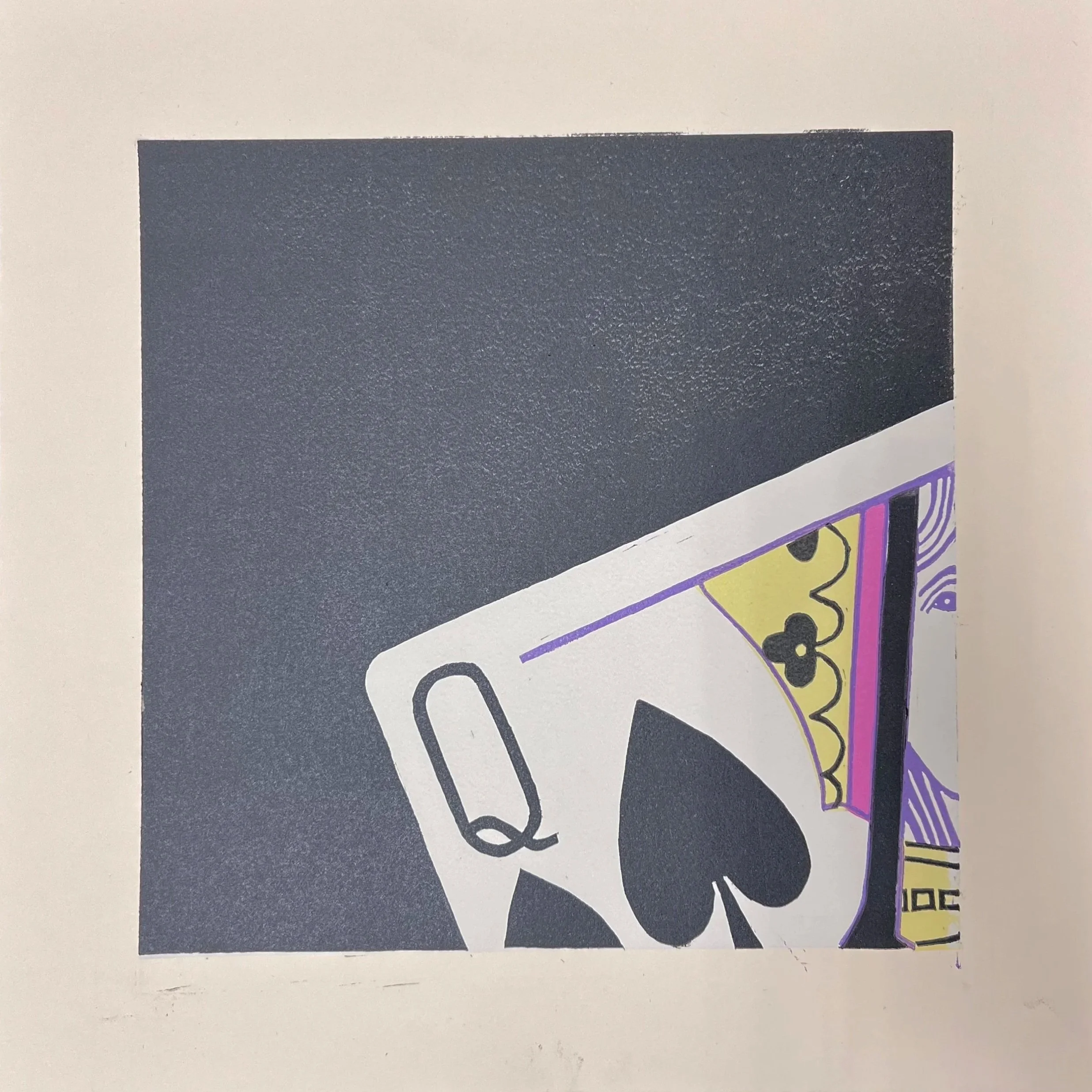 Against All Odds Print
Linoleum Relief, 15" x 15"