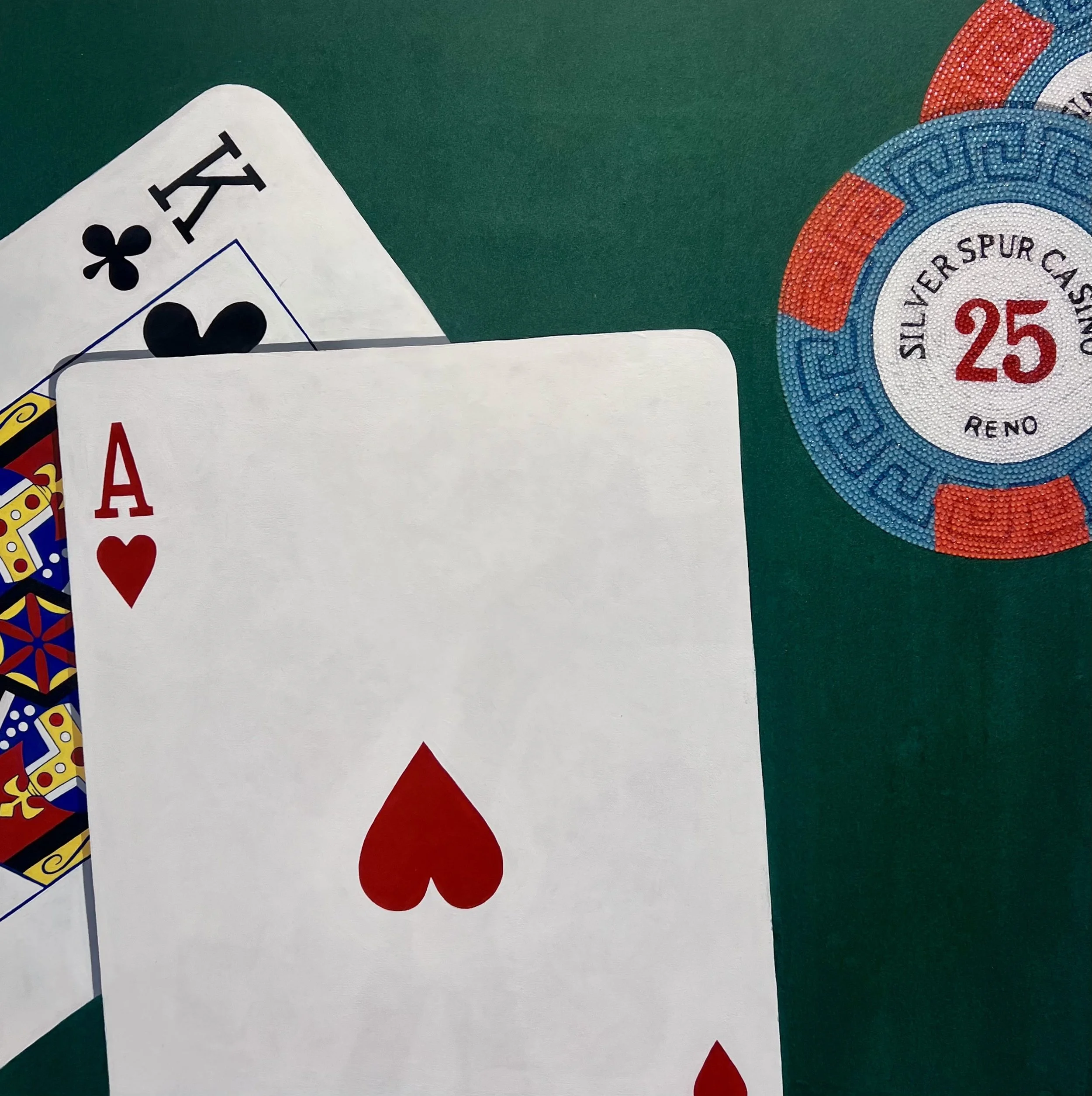 Old Maid, Mixed Media on Canvas 36" x 36"