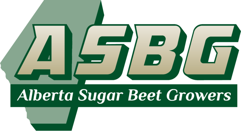Logo for Alberta Sugar Beet Growers featuring large green A, S, B, G letters and the full name written below.