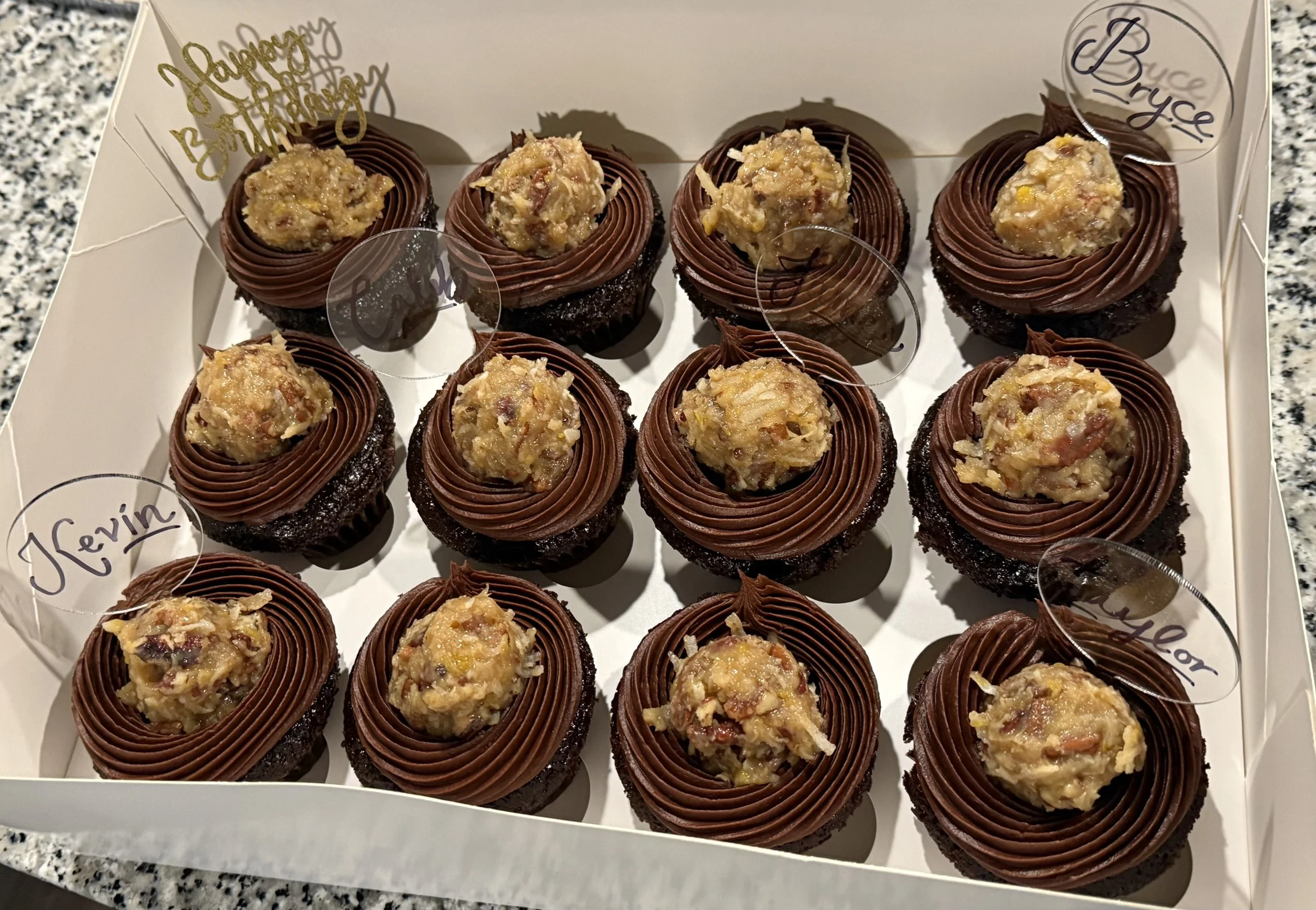 German Chocolate Cupcakes