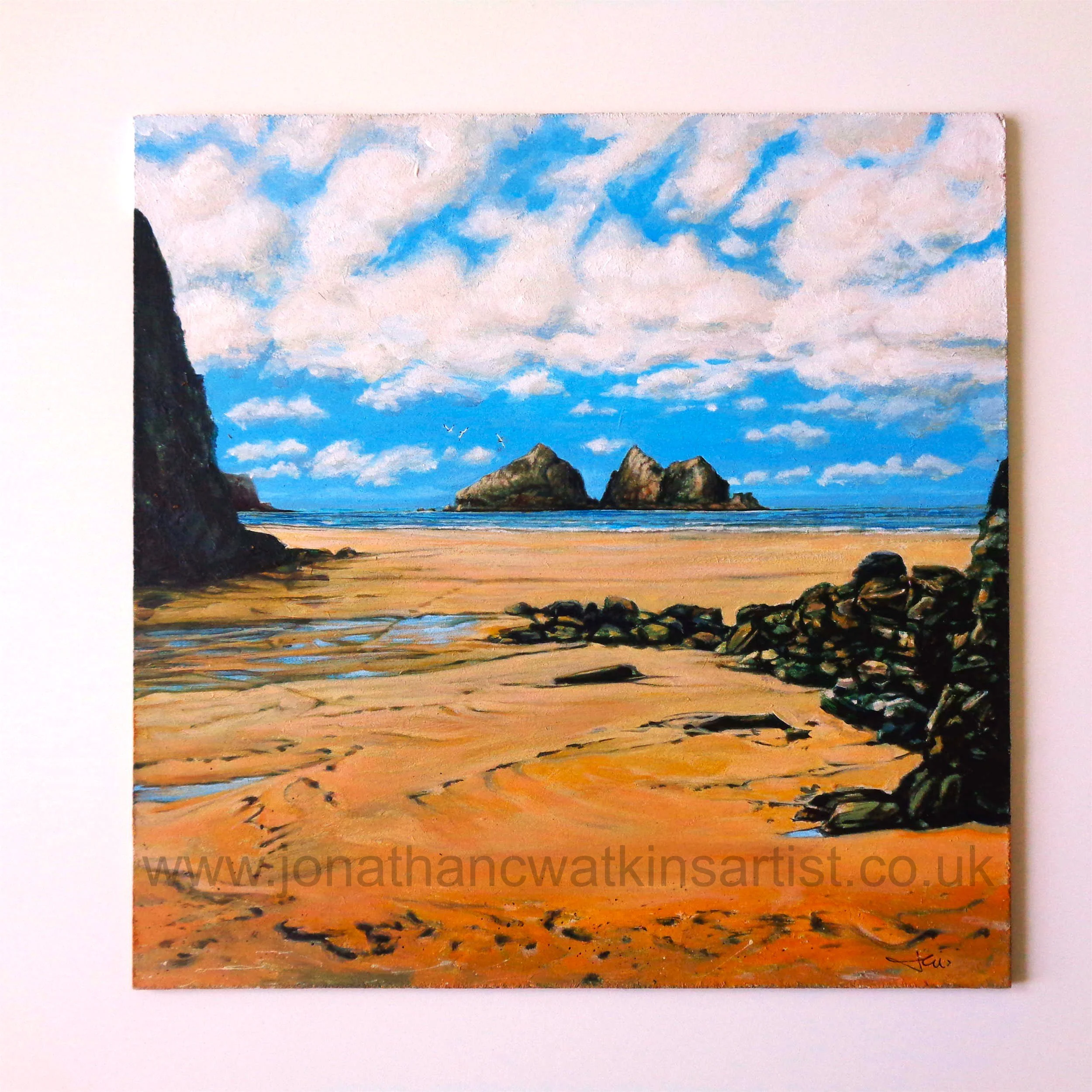 Holywell Bay Original Painting