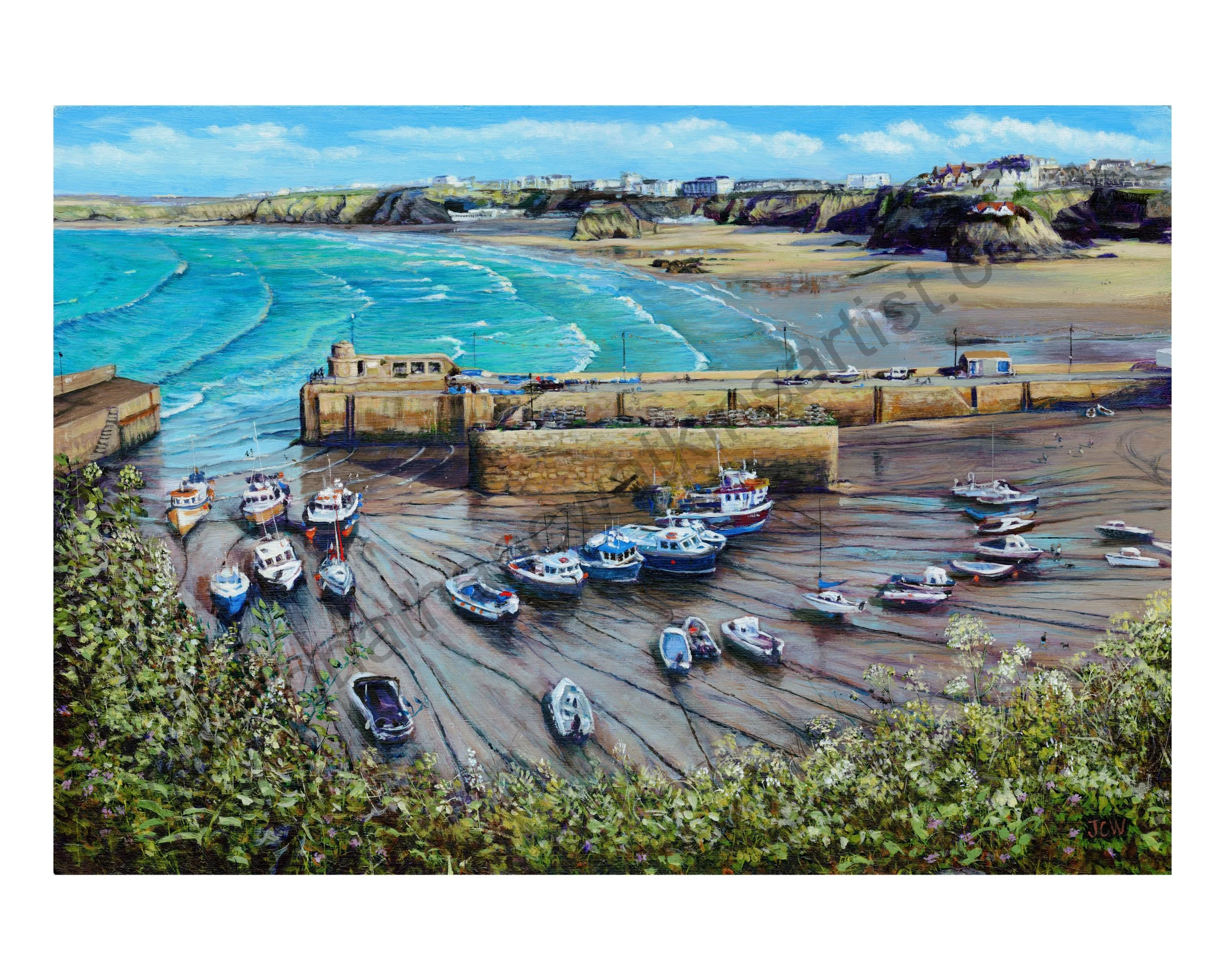 Newquay Harbour Print