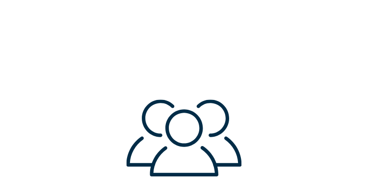Icon of three people representing team coordination.