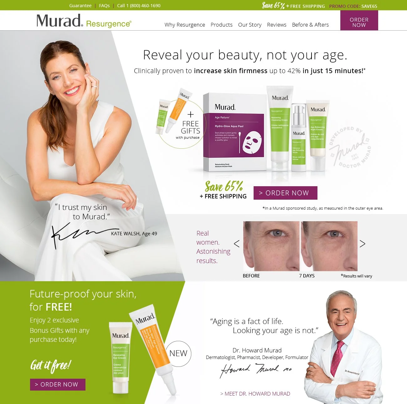Murad Resugence website page creative