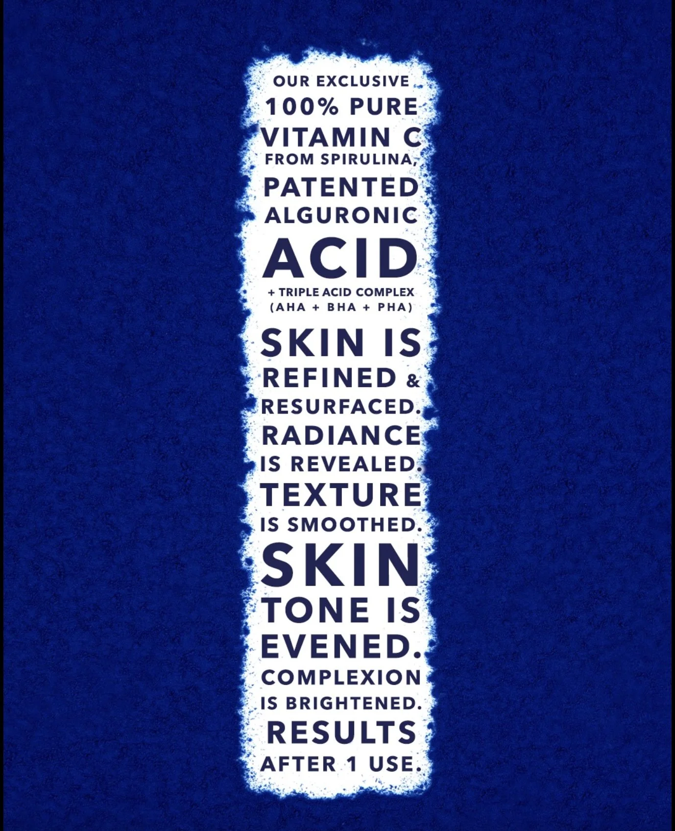 Agenist Skincare Blue Algae Vitamin C Serum Campaign diminish dark spots organic ad.