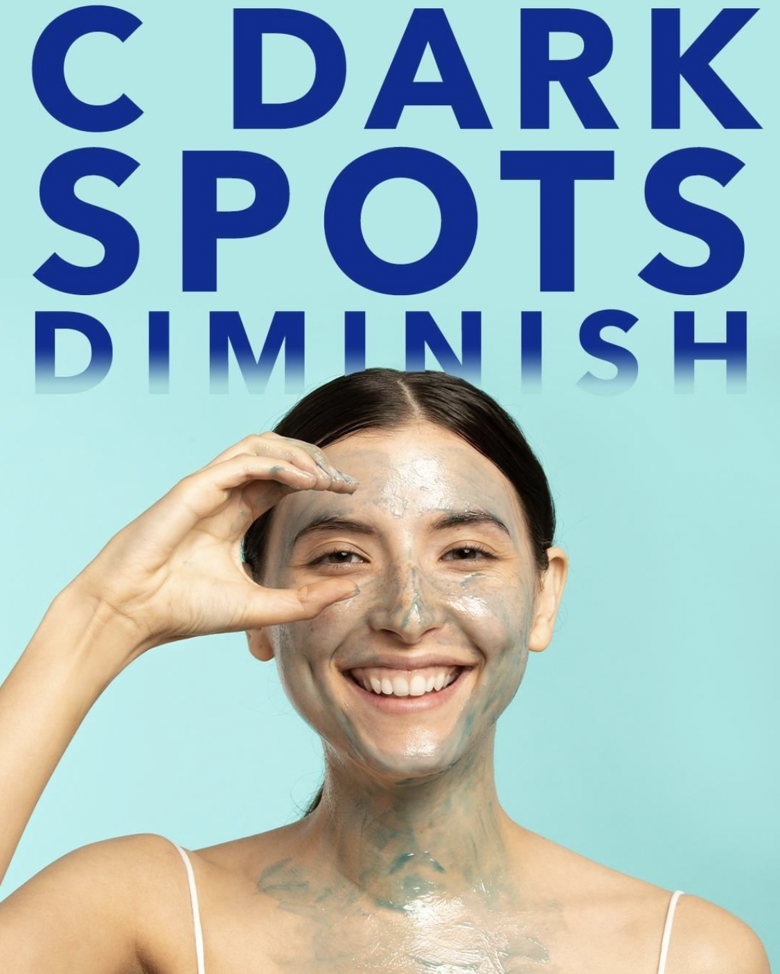 Agenist Skincare Blue Algae Vitamin C Serum Campaign diminish dark spots organic ad.