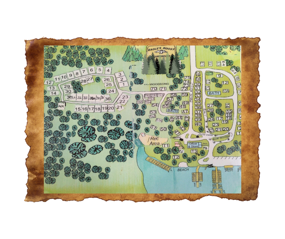 RV camping at Eagles Roost Campground, Smith Mountain Lake Virginia