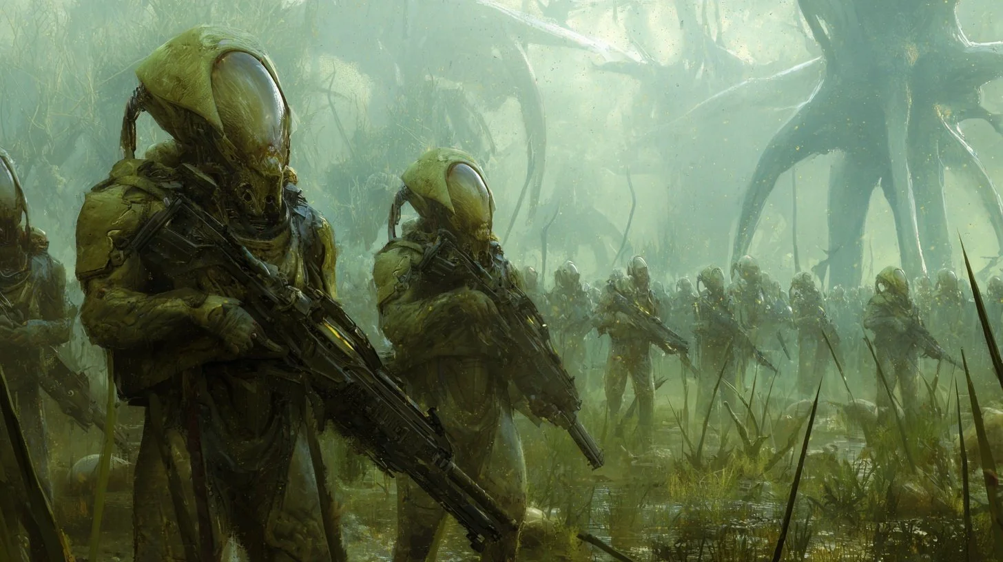An army of alien soldiers