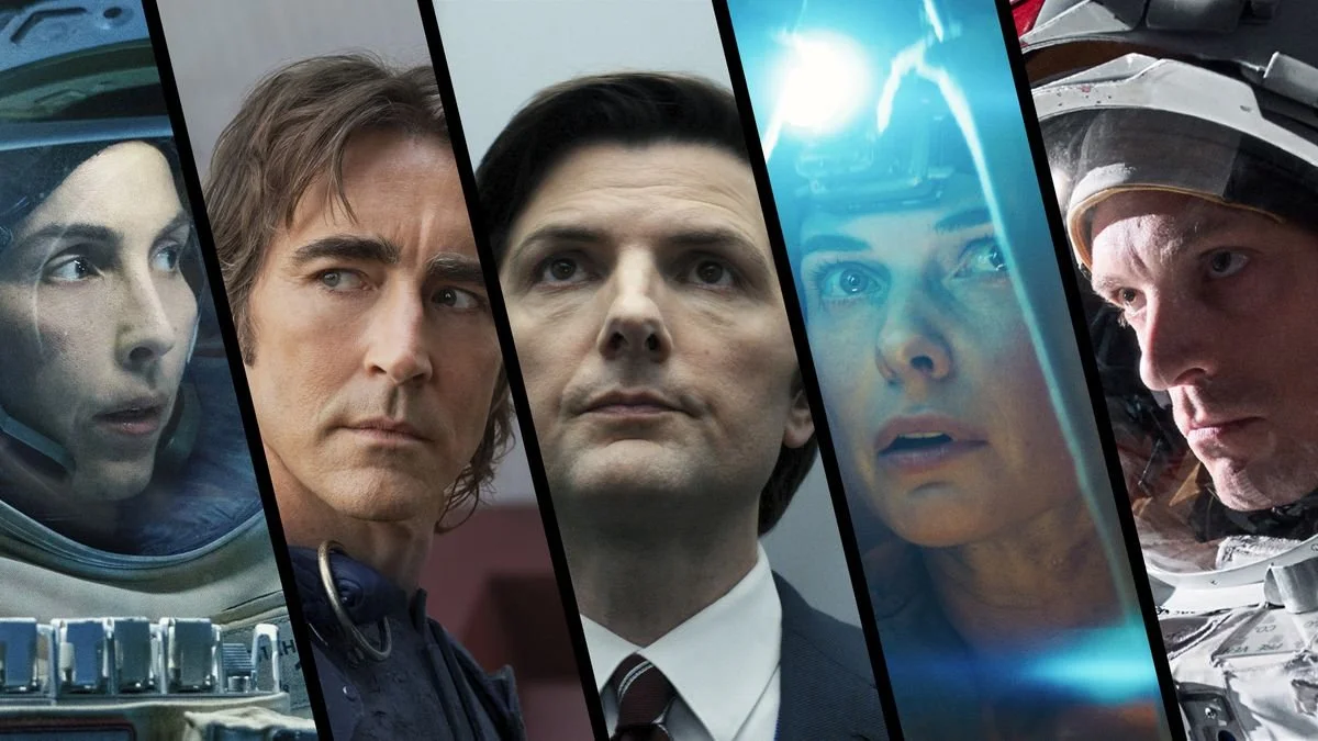 Faces from several Apple TV+ sci-fi shows