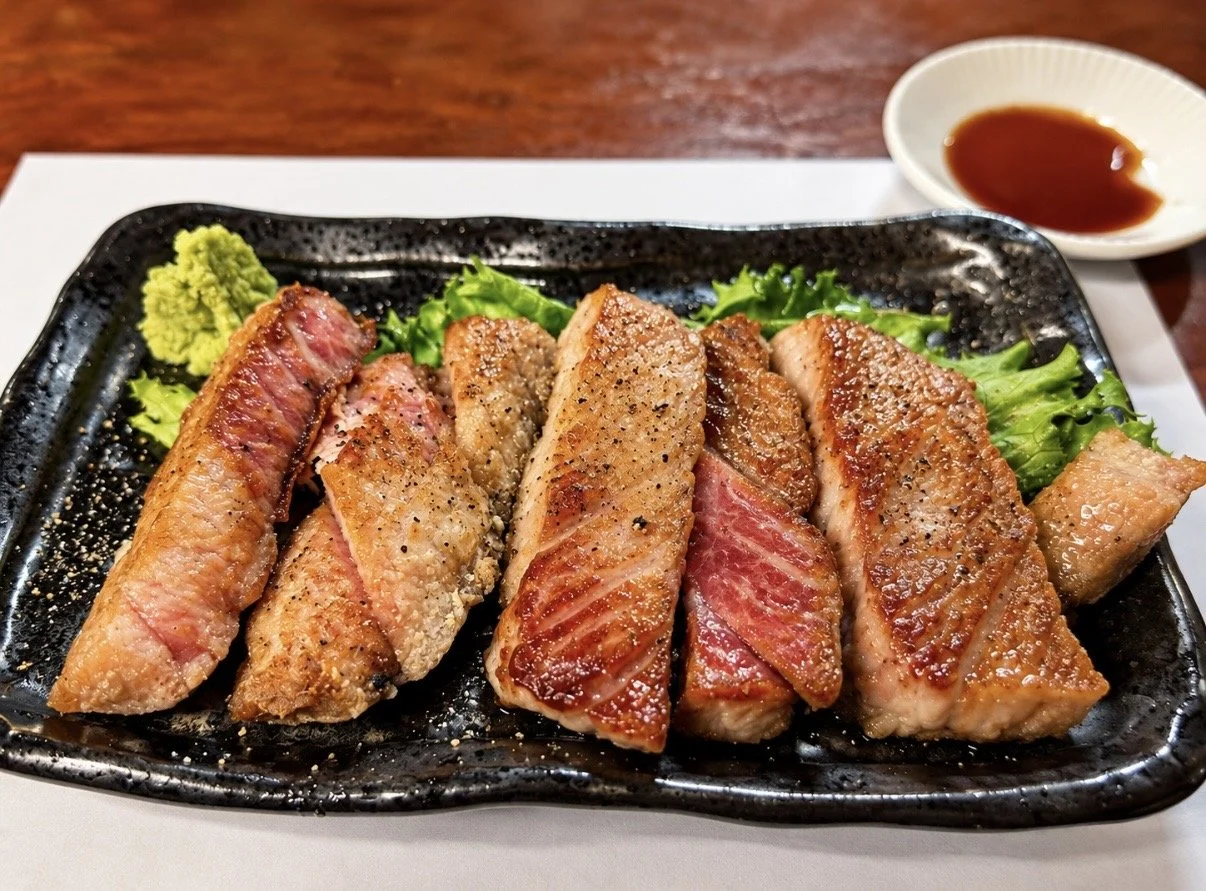 Bluefin tuna otoro served as a steak!