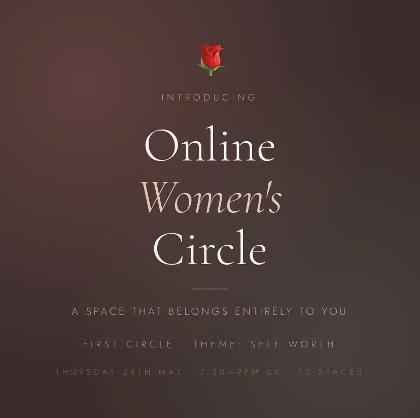 Online women's circle monthly with themed meditation, journalling prompts and time for reflection