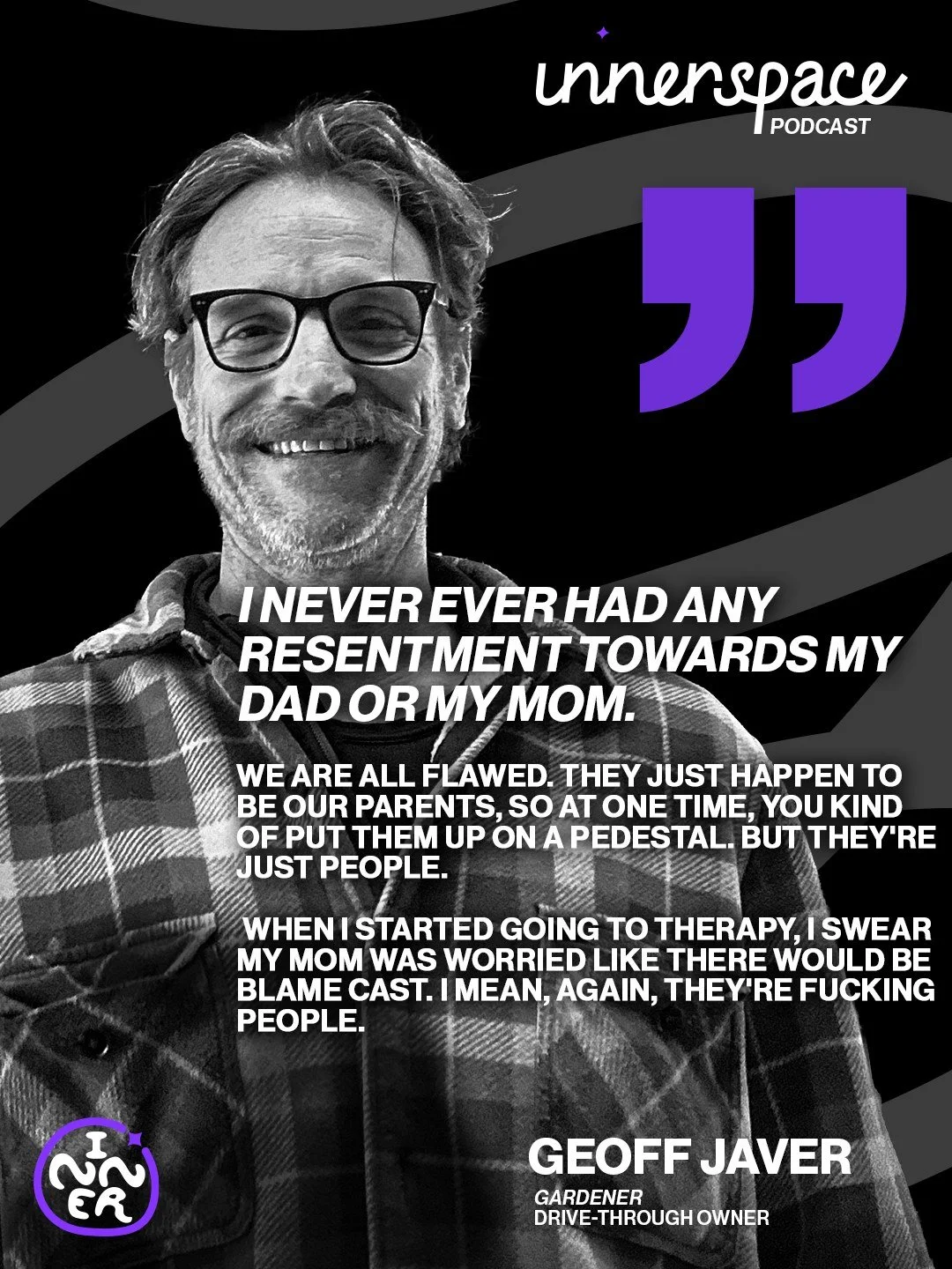 We spend our early years putting our parents on a pedestal, only to grow up and realize they are just as human and flawed as we are.

In the latest episode of Innerspace, @justjaver talks about letting go of childhood resentment and understanding the