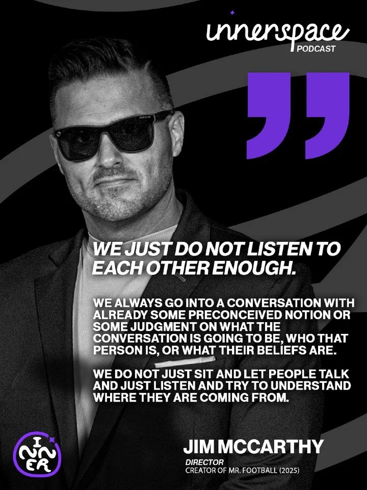 How often do we really just listen? We spend so much time going into conversations with our minds already made up. In our latest episode of Innerspace, filmmaker @jimmccarthyjr breaks down why leaving our preconceived notions at the door is the very 