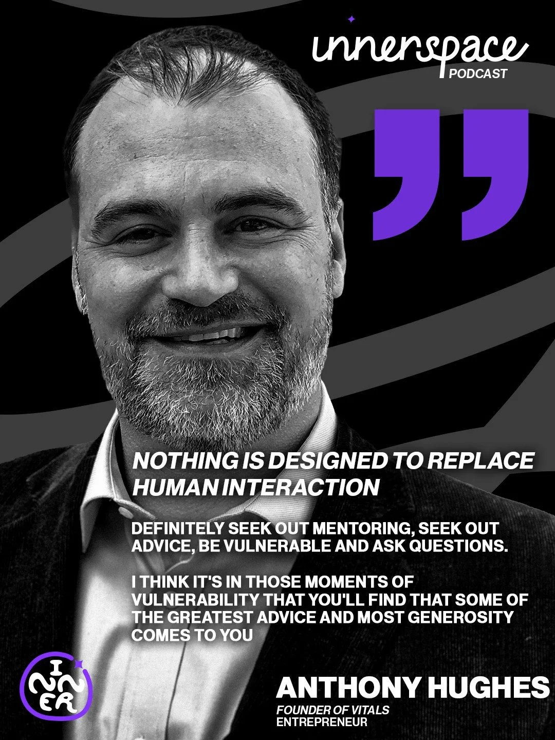 In a world filled with endless data and technology, Anthony Hughes reminds us that real growth comes from connecting with others.

In our last episode, he discusses why stepping out of your comfort zone and asking for help is the ultimate key to unlo