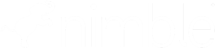 A white logo featuring a stylized elephant next to the word 'nimbly' in lowercase letters.