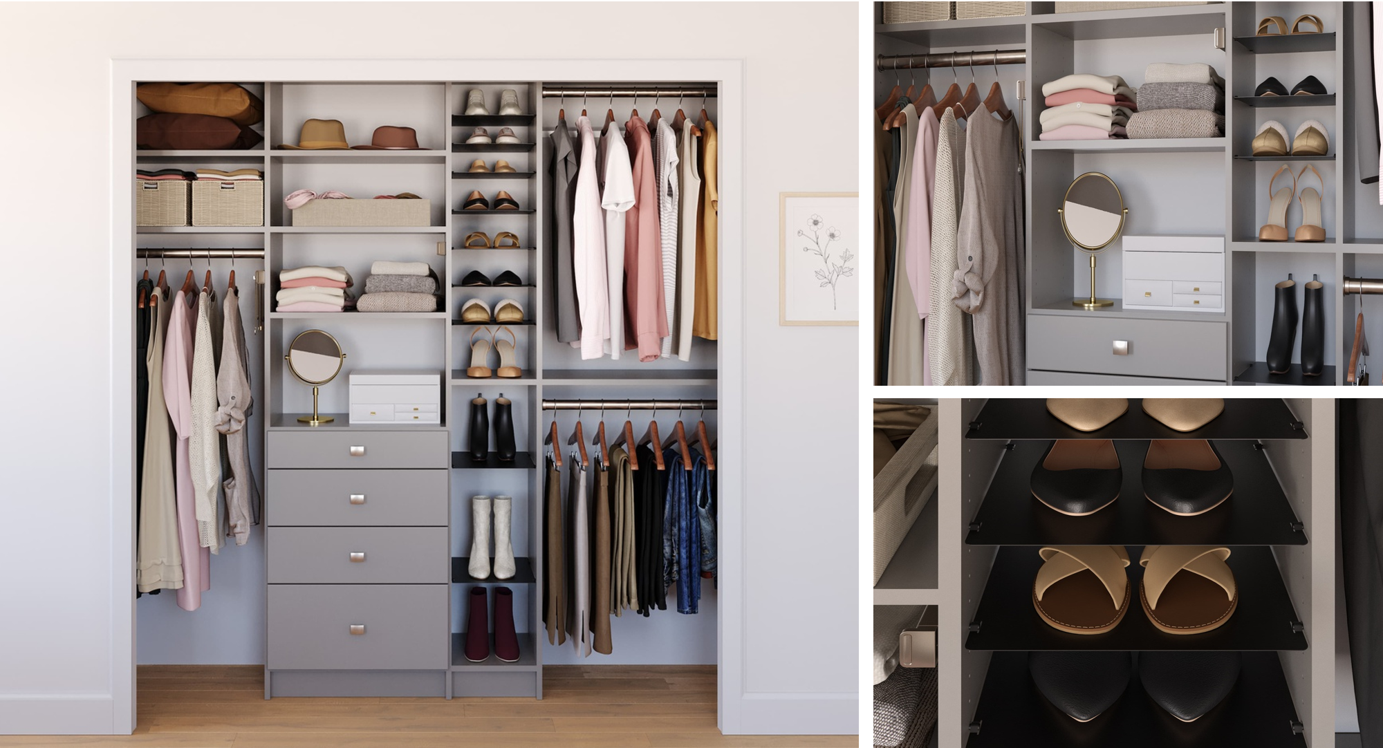 Style: Reach-In      |

Color: Slate      |

Hardware Color: Matte Nickel