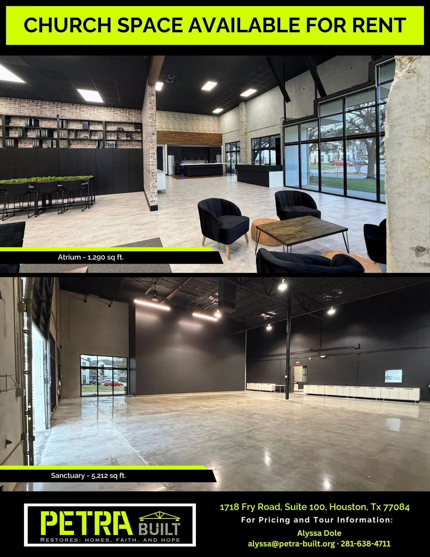 Looking for a home for your Sunday worship?
The WareHouse is open and ready to serve churches needing a warm, ministry‑friendly space for weekly gatherings!
Operated by PETRA Built Foundation, The WareHouse offers more than a venue&mdash;it offers a 