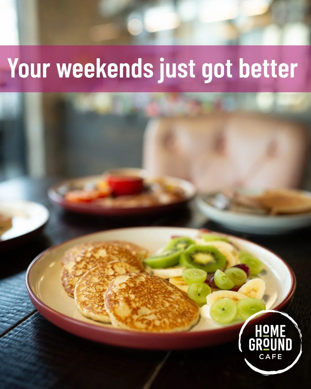 Good news, Milton Keynes... we're now open weekends.

Whether you're meeting friends for coffee, treating yourself to breakfast, or taking a break from a busy week, HomeGround is here for you.

Pop in, get comfortable, and start your weekend at HomeG