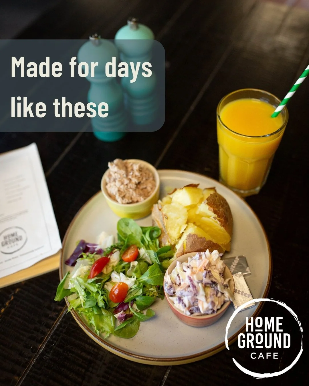 Everything at HomeGround is prepared fresh and with care, using quality ingredients and flavours guaranteed to brighten your day.

Come in from the cold and treat yourself to a tasty meal at HomeGround.

#HomeGroundMK
#CafeVibes
#ComfortInACup
#Fresh