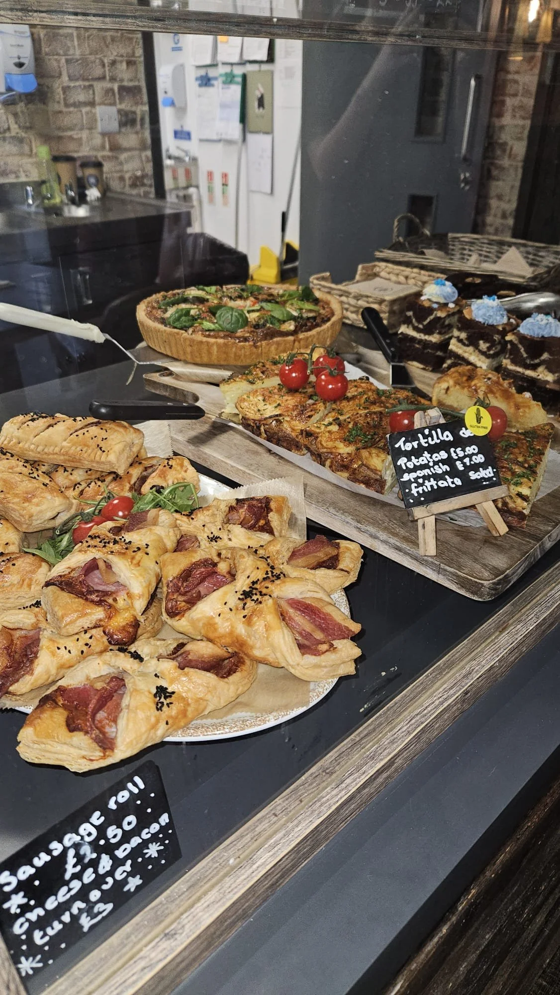 Sausage rolls, Fritattas, and cheese and bacon turnovers.jpg