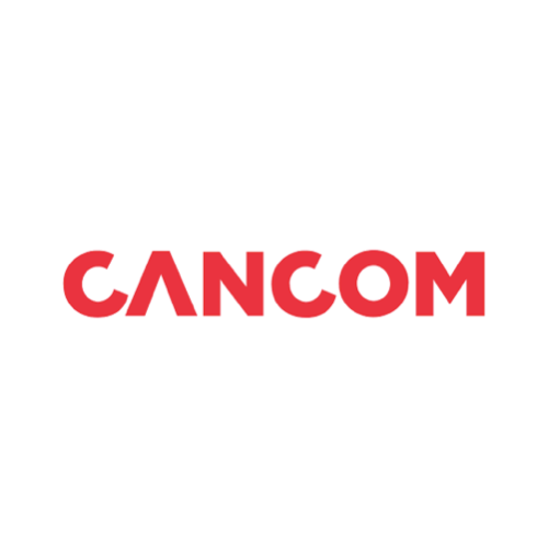 Das Logo von CANCOM in roter Schrift auf weißem Hintergrund.