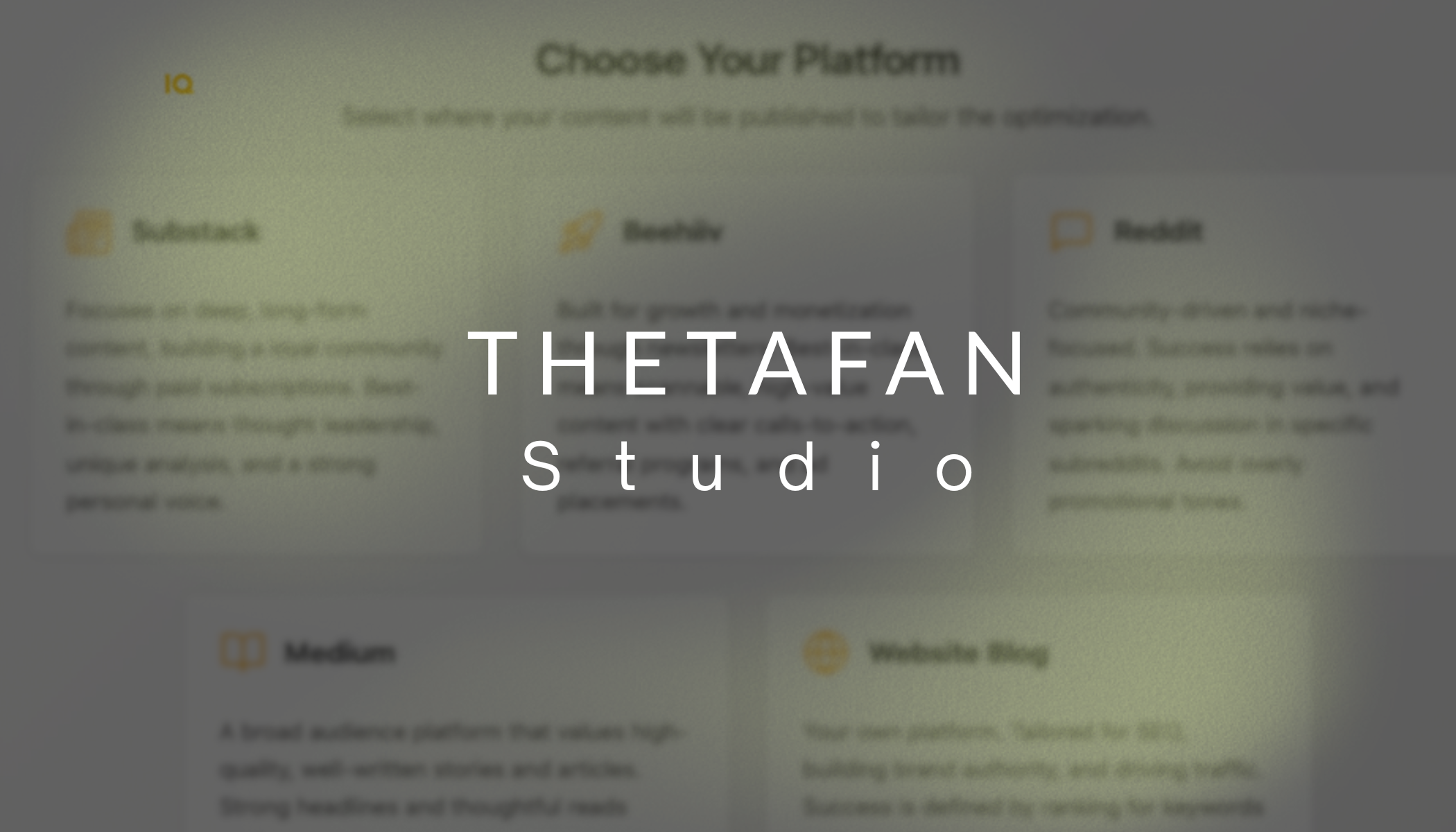 Studio Subscription