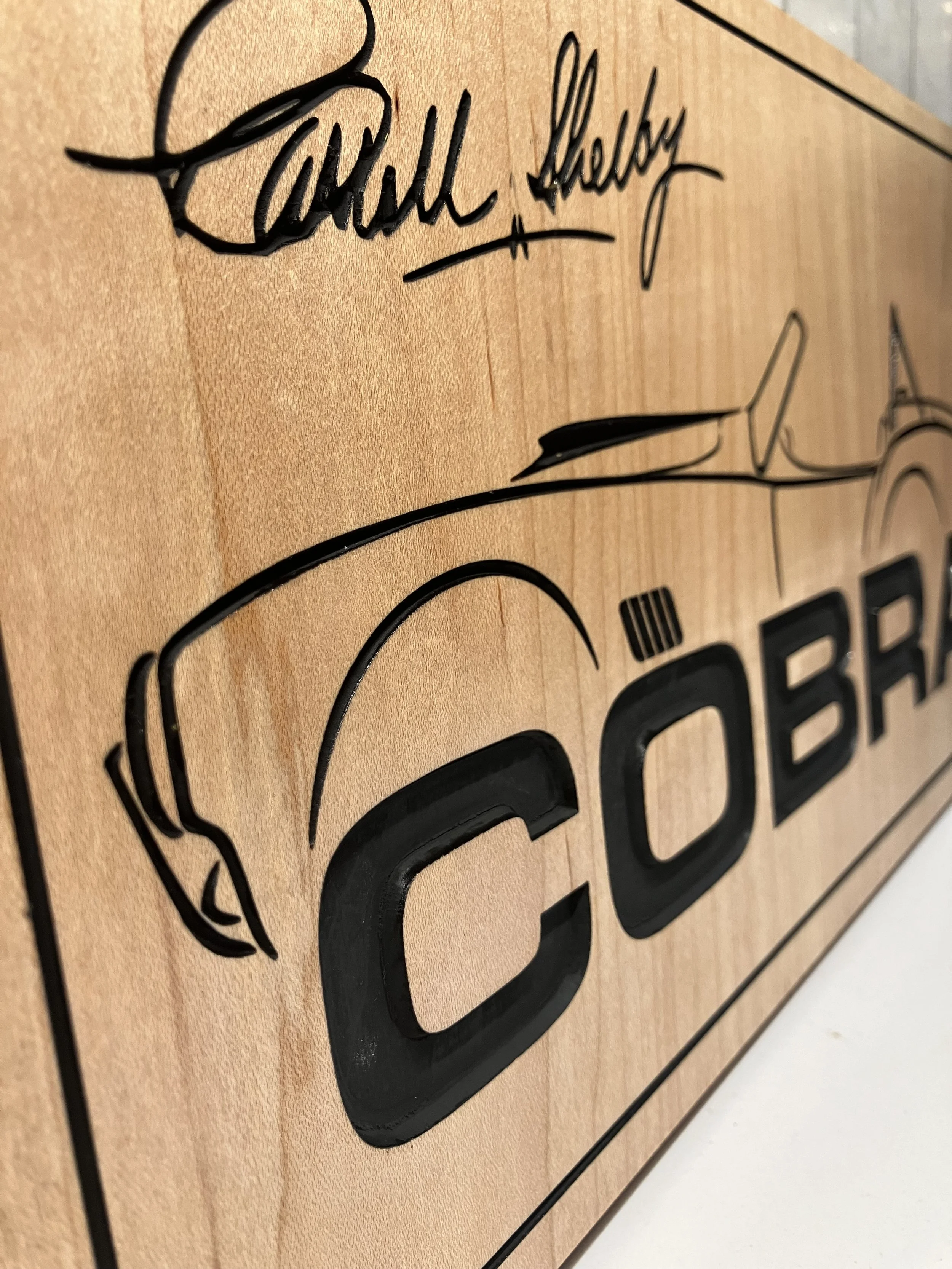 Shelby Cobra Plaque with Carroll Shelby's Signature