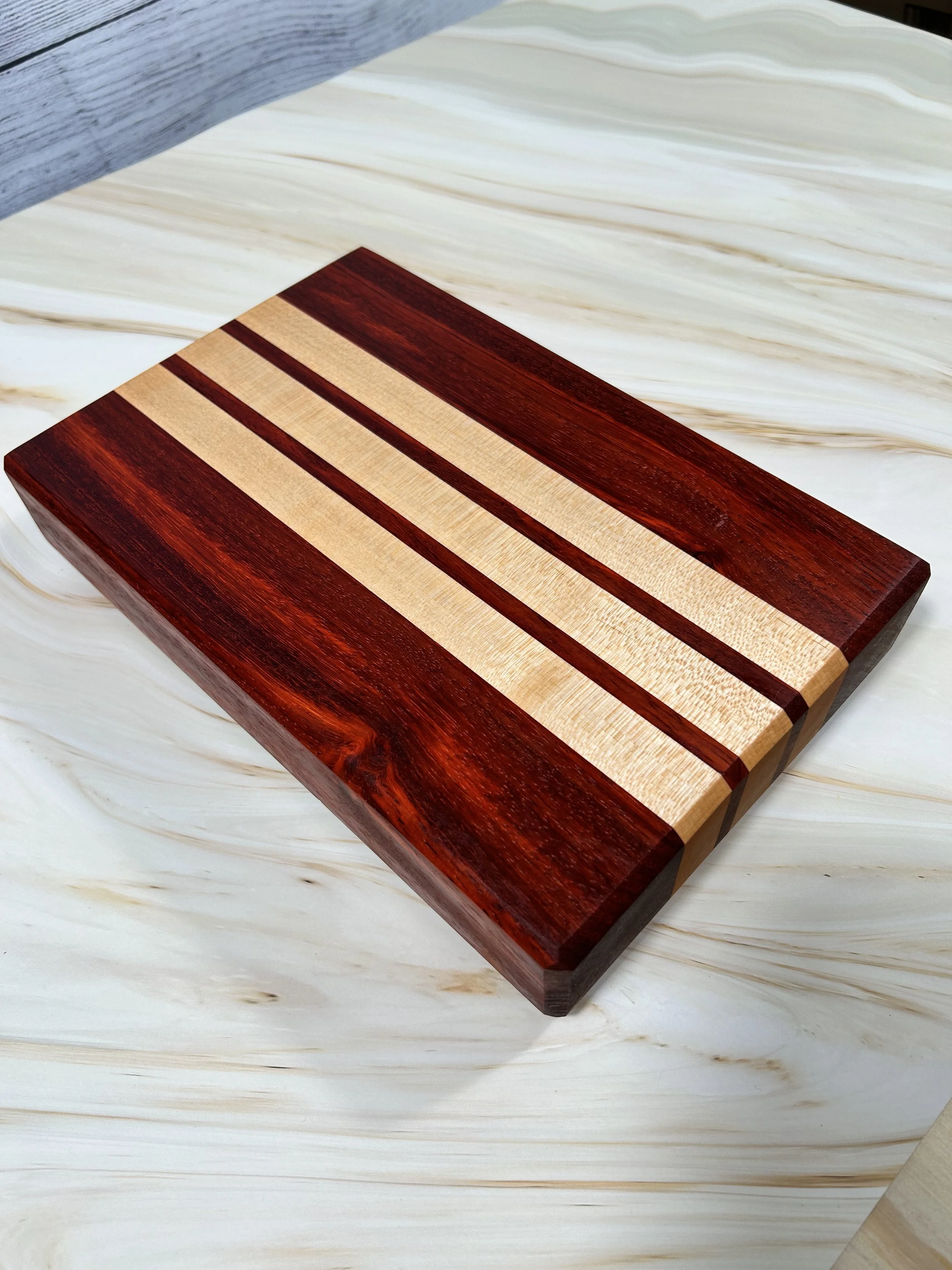 Wood Cutting Board from Maple and Padauk