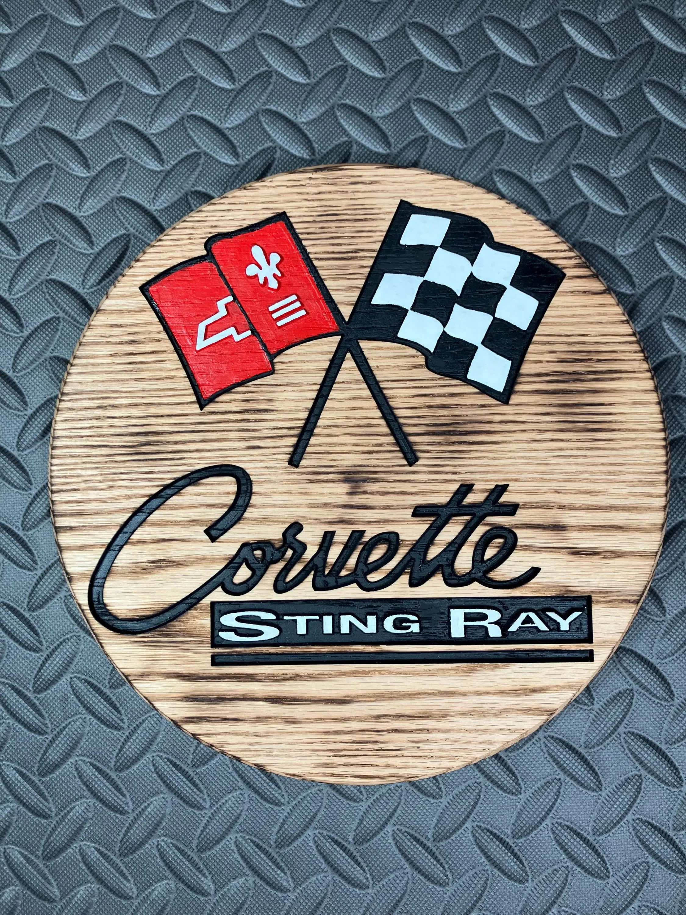 Corvette Sting Ray Classic Chevrolet carved plaque (Copy)