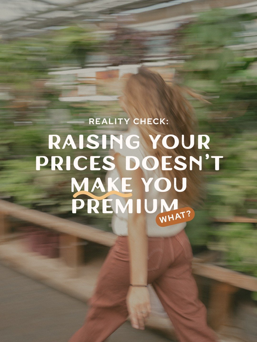 Is your brand premium?

It&rsquo;s not the logo.
It&rsquo;s not the price.

It&rsquo;s how you position yourself.

If your brand feels a little &ldquo;off,&rdquo; it might not be what you offer&hellip; it&rsquo;s how you&rsquo;re communicating it.

M