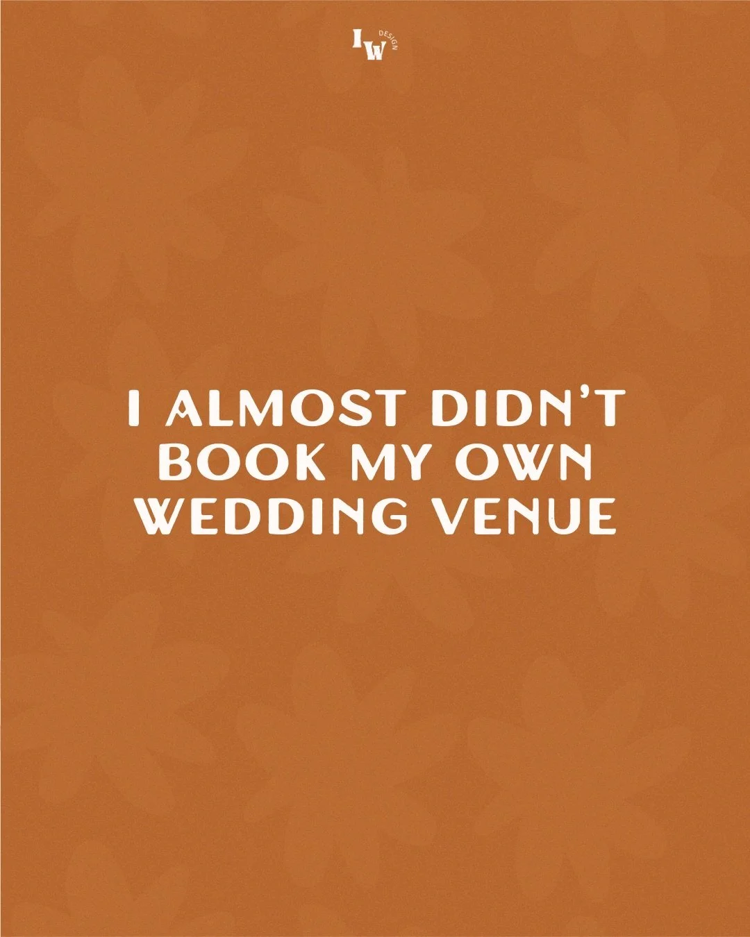 I almost didn&rsquo;t book my own wedding venue because of their website.

During wedding planning, I was deep in Google searches for the perfect venue. When I pulled up the website for the venue I ended up booking, I almost didn&rsquo;t schedule a t