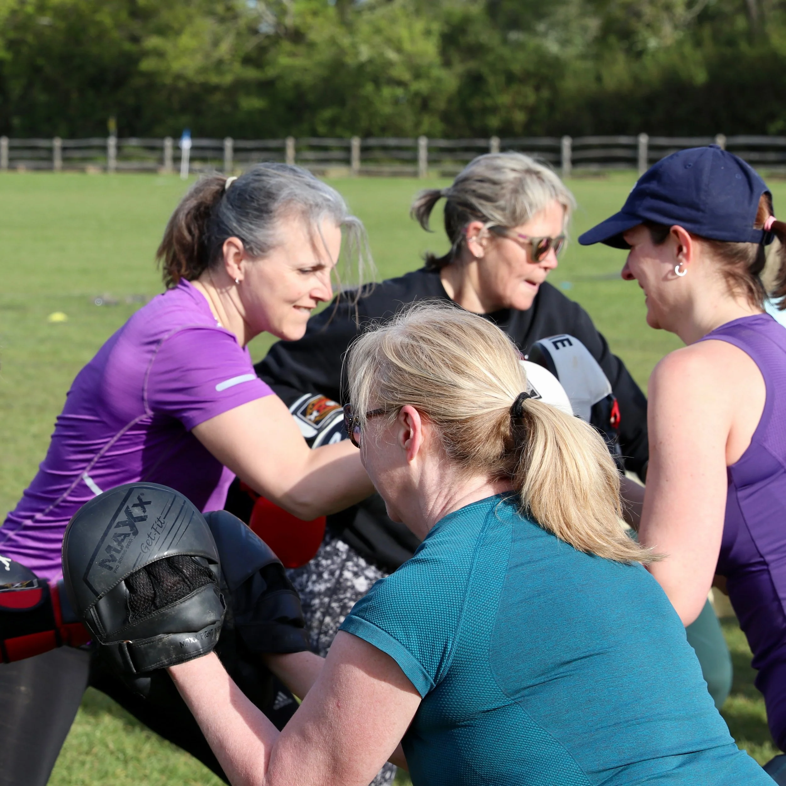Women enjoying a boing exercise class.
