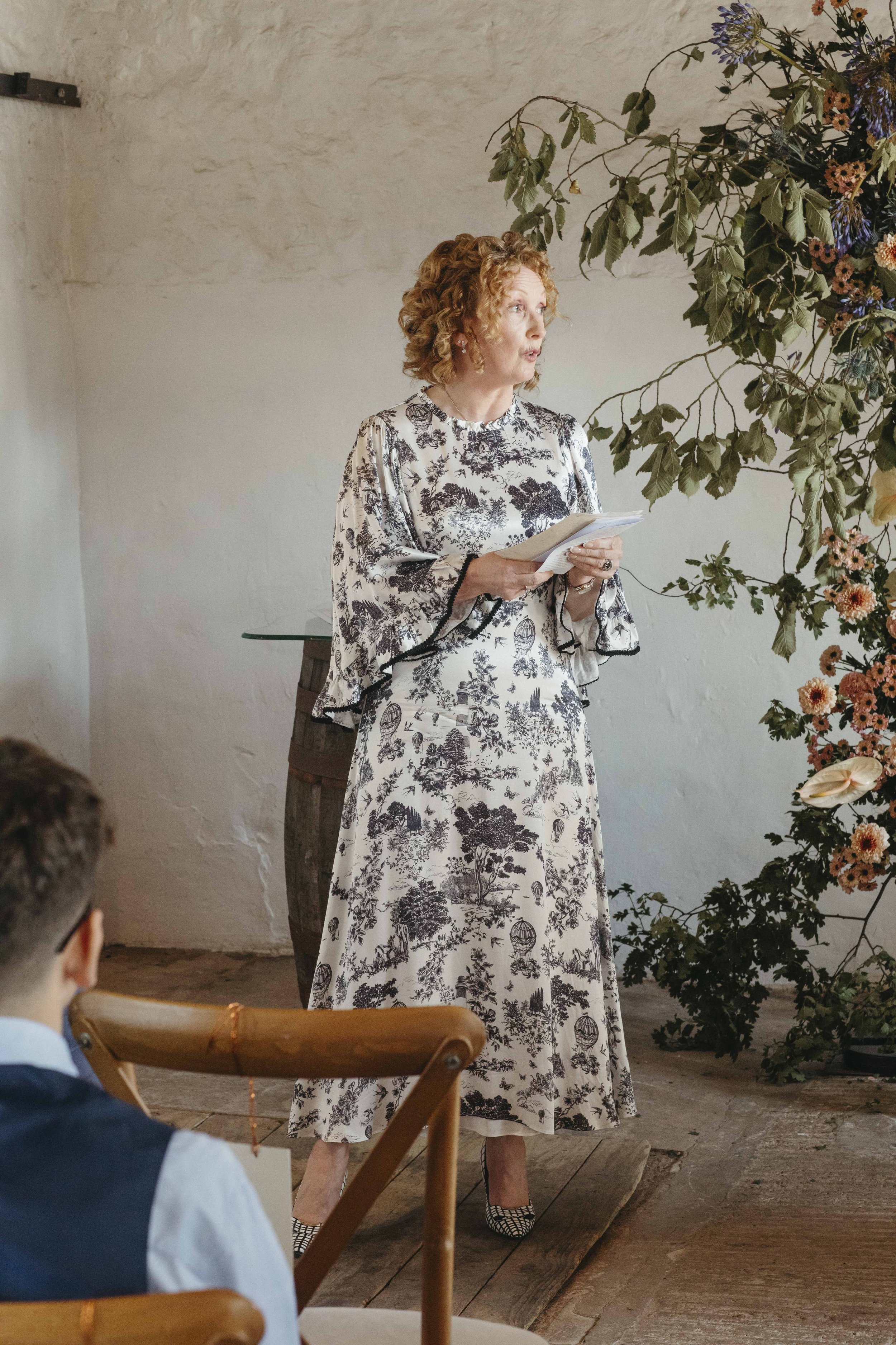 Celebrant sharing couples love story