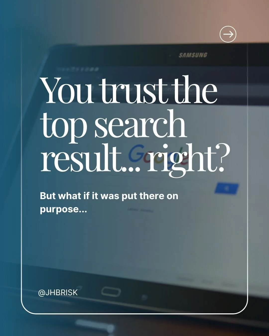 Just because it&rsquo;s the top result&hellip; doesn&rsquo;t mean it&rsquo;s the right one 🔍⚠️

Cyber criminals are getting smarter&mdash;manipulating search rankings to put fake or harmful links exactly where you&rsquo;re most likely to click. Trus