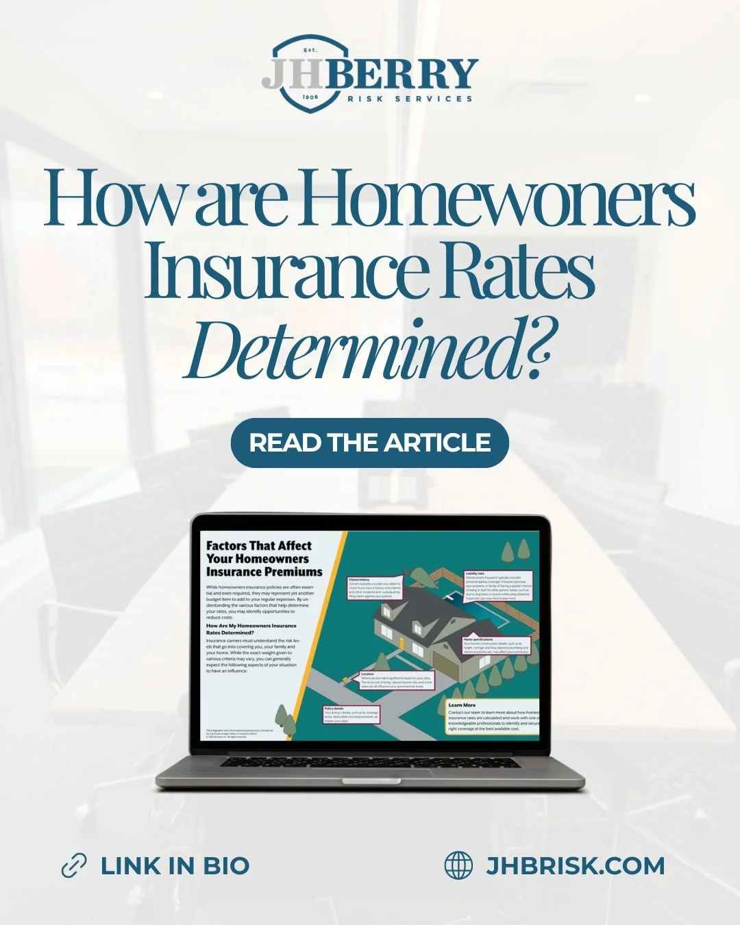 How are homeowners insurance rates actually determined? 🏡💭

It&rsquo;s not just your home&mdash;factors like location, risk exposure, coverage limits, and even claims history all play a role in what you pay.

Are you getting the right rate&hellip; 