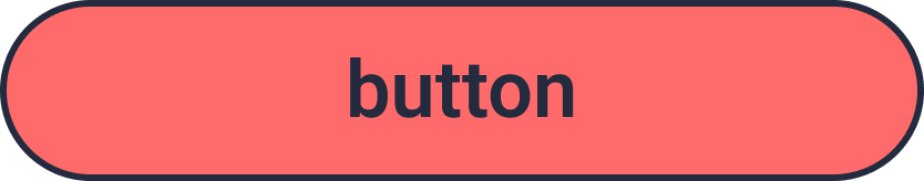 A pink button with a black border and the word 'button' in black text in the center.