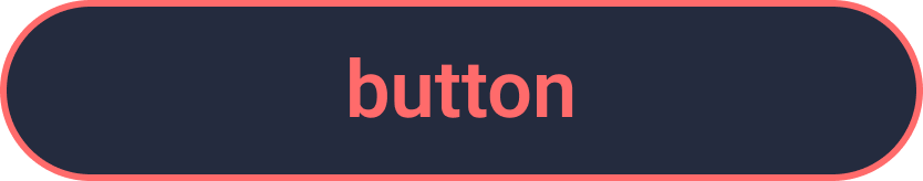 A button labeled 'button' with a dark background and pink border and text.