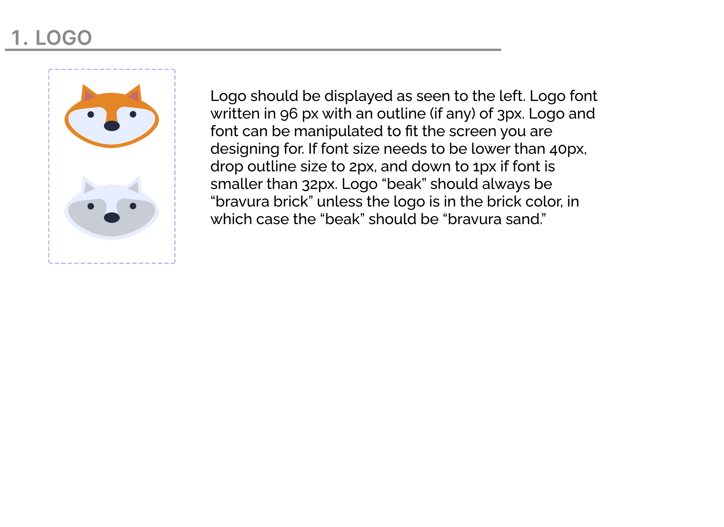 A presentation slide showing two animal emoji icons: a fox and a wolf, with descriptive text next to each icon.
