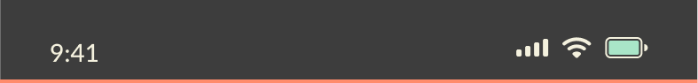 Screenshot of a mobile phone status bar showing the time 9:41, Wi-Fi signal, and battery indicator
