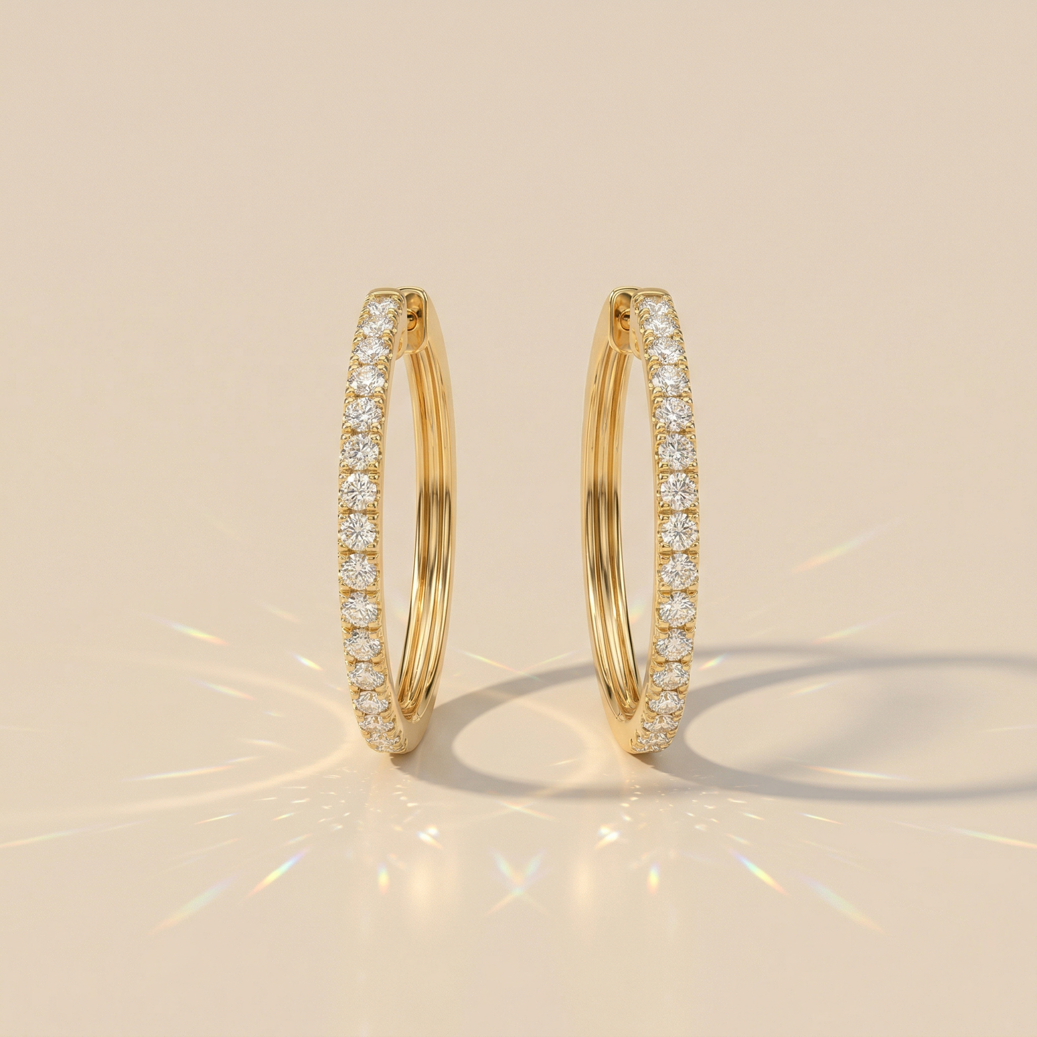 Créoles pavé diamant